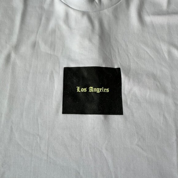 River Island Mens Size Small White Short Sleeve TShirt Los Angeles Graphic Print - Picture 4 of 8